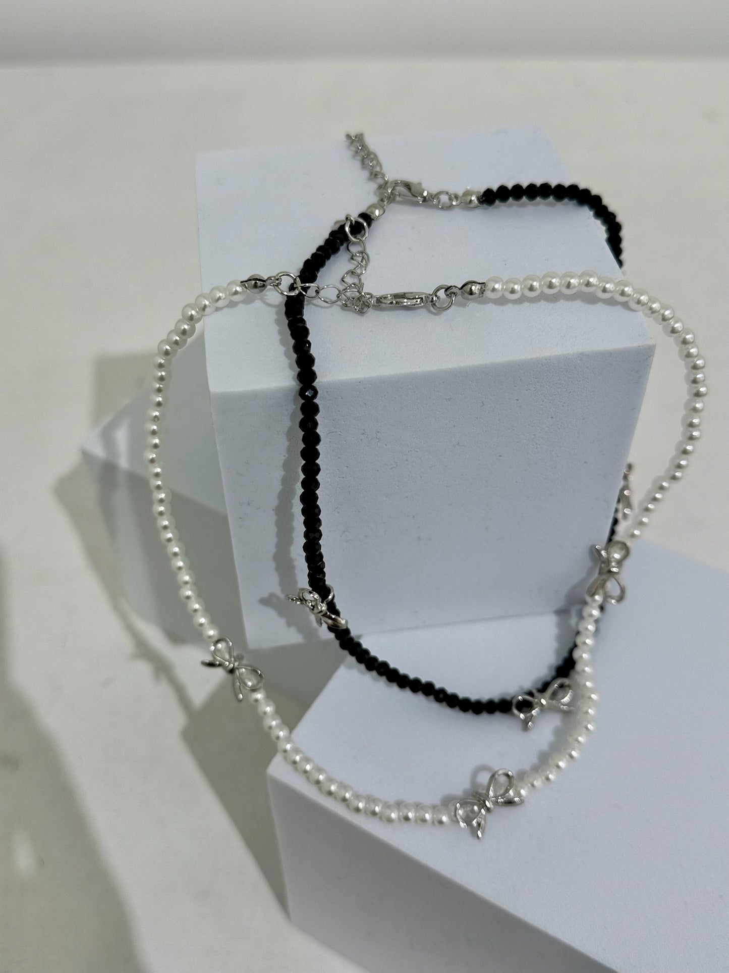Ribbon Beaded Necklace