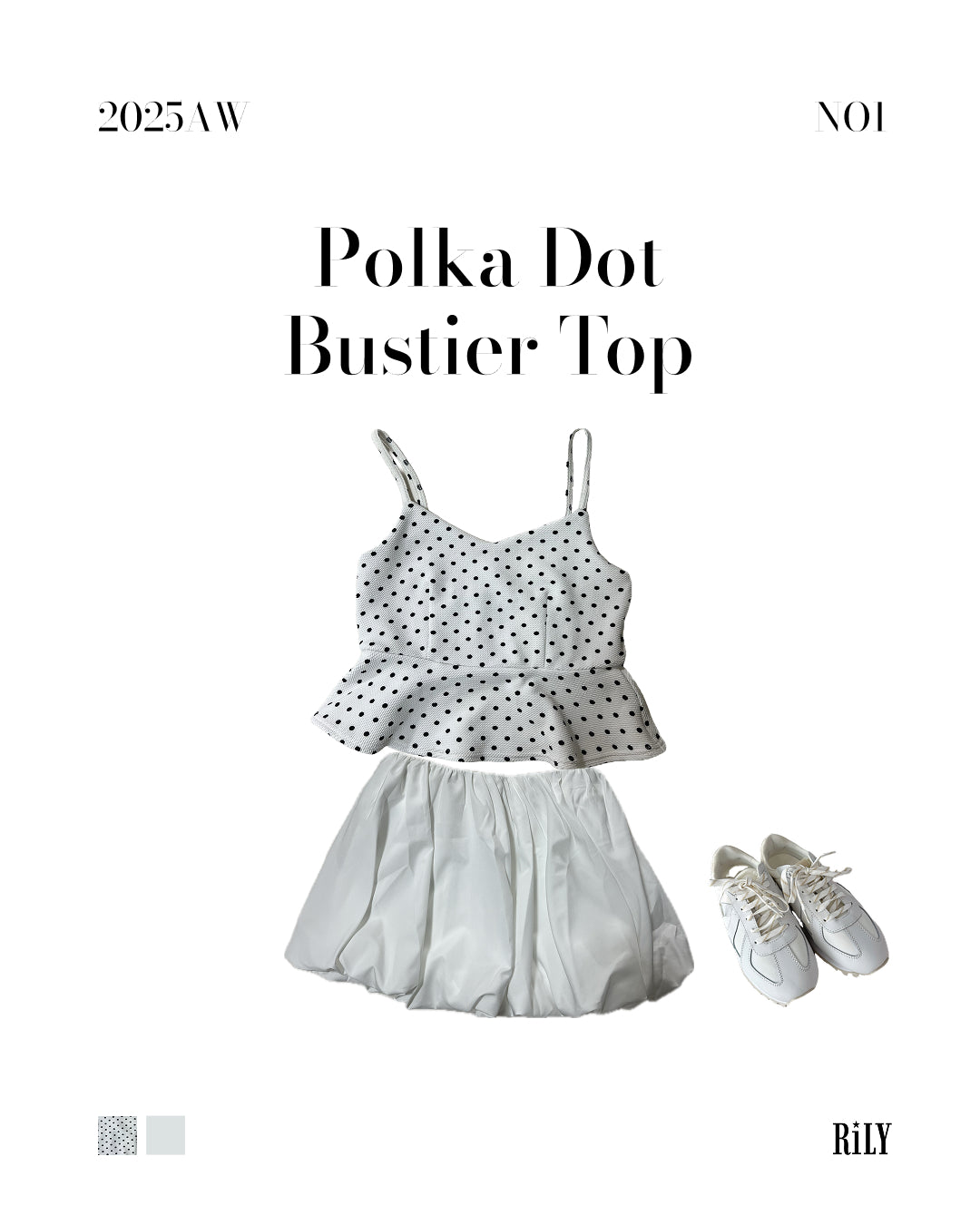 25040Polka Dot Bustier Top
