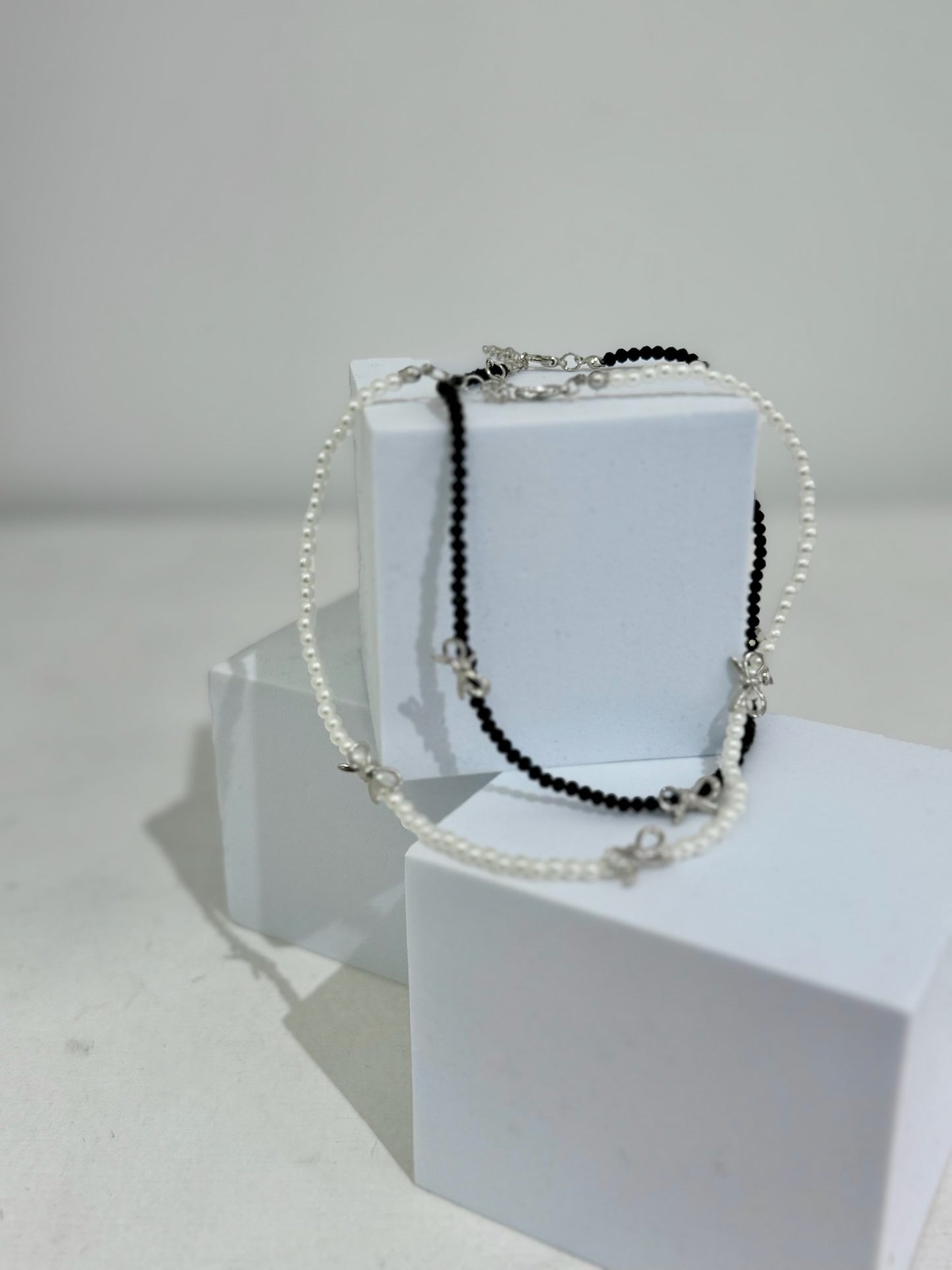 Ribbon Beaded Necklace