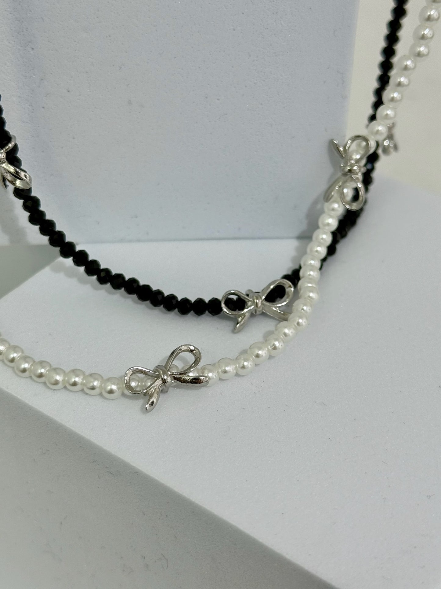 Ribbon Beaded Necklace