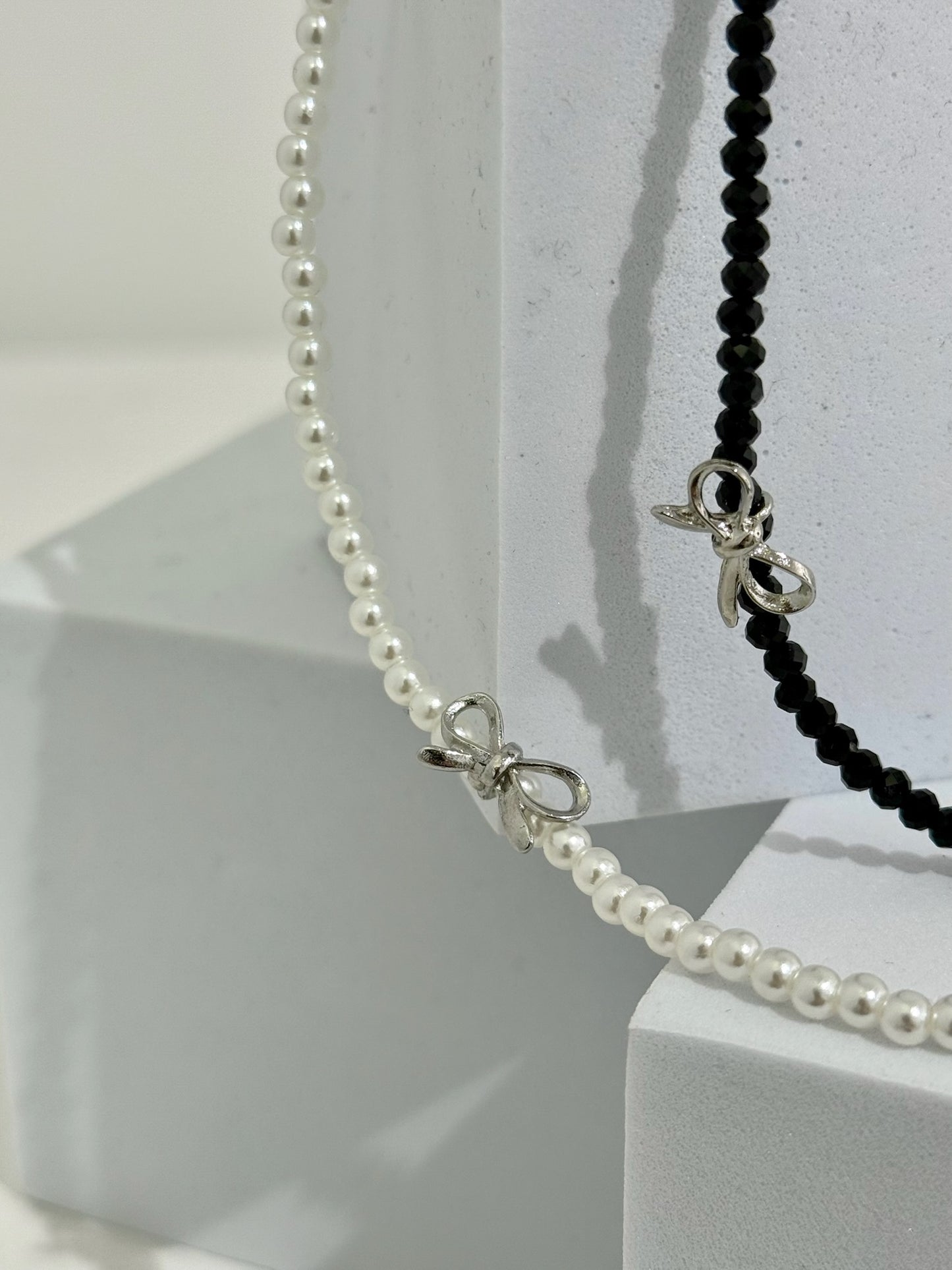 Ribbon Beaded Necklace