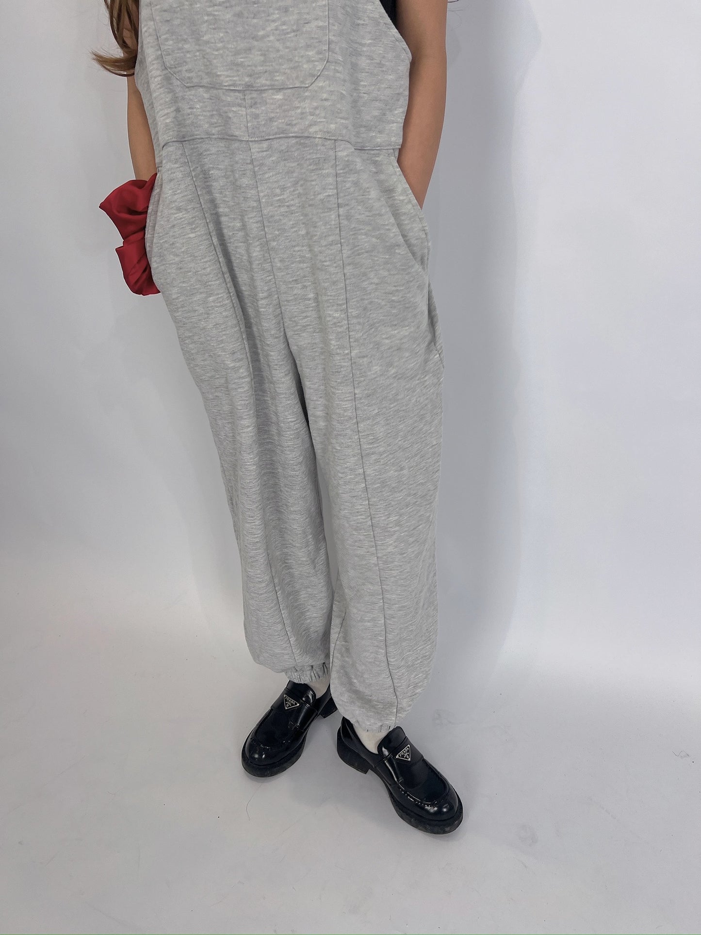 Grey Sweat Jumpsuit
