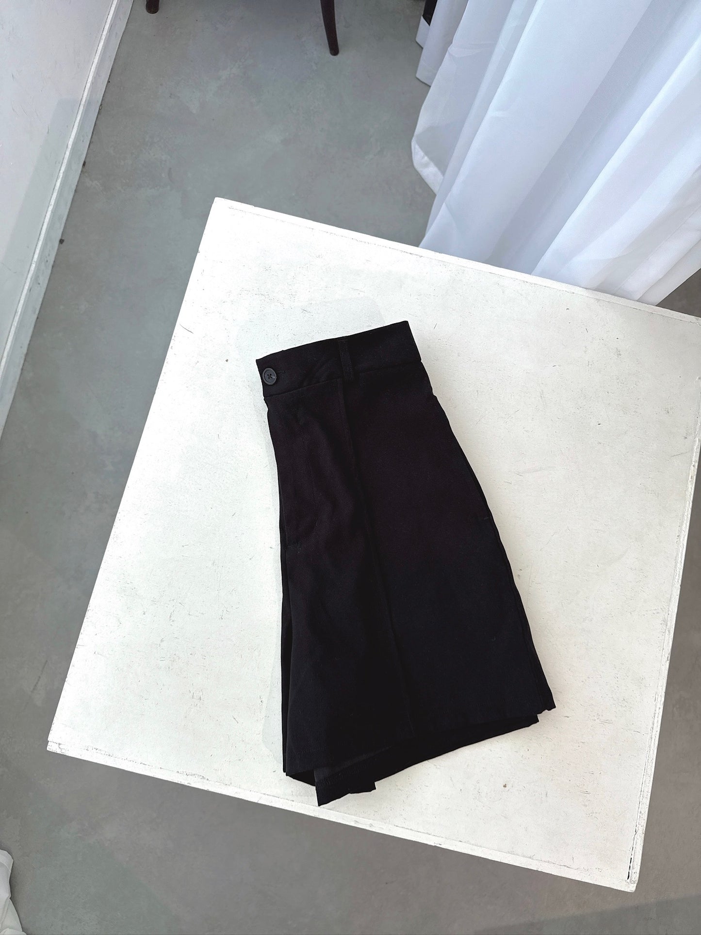 High-Waisted Black Shorts