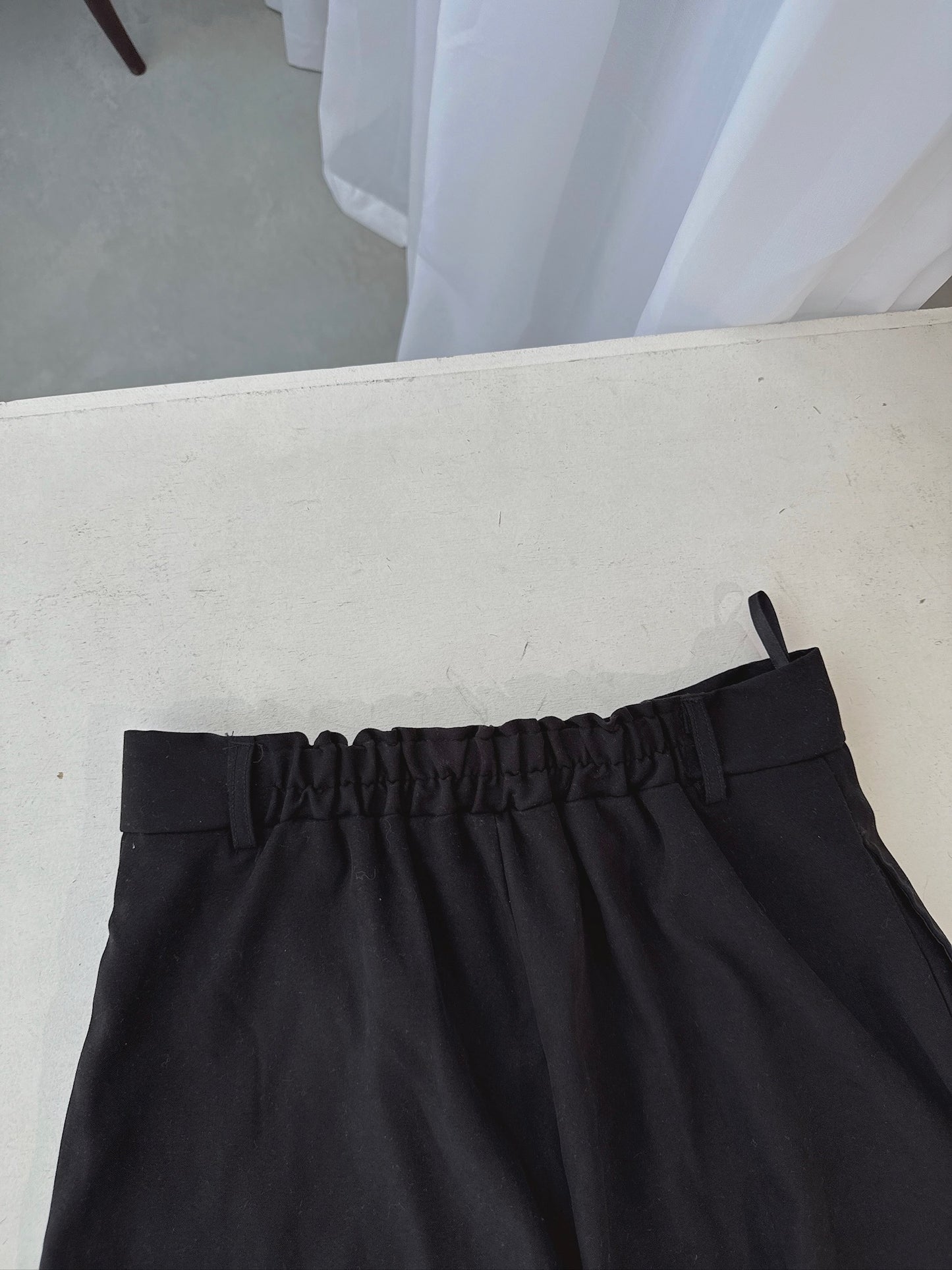 High-Waisted Black Shorts