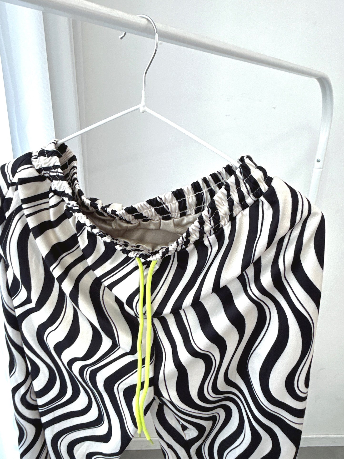Zebra Print Ribbed Lounge Pants