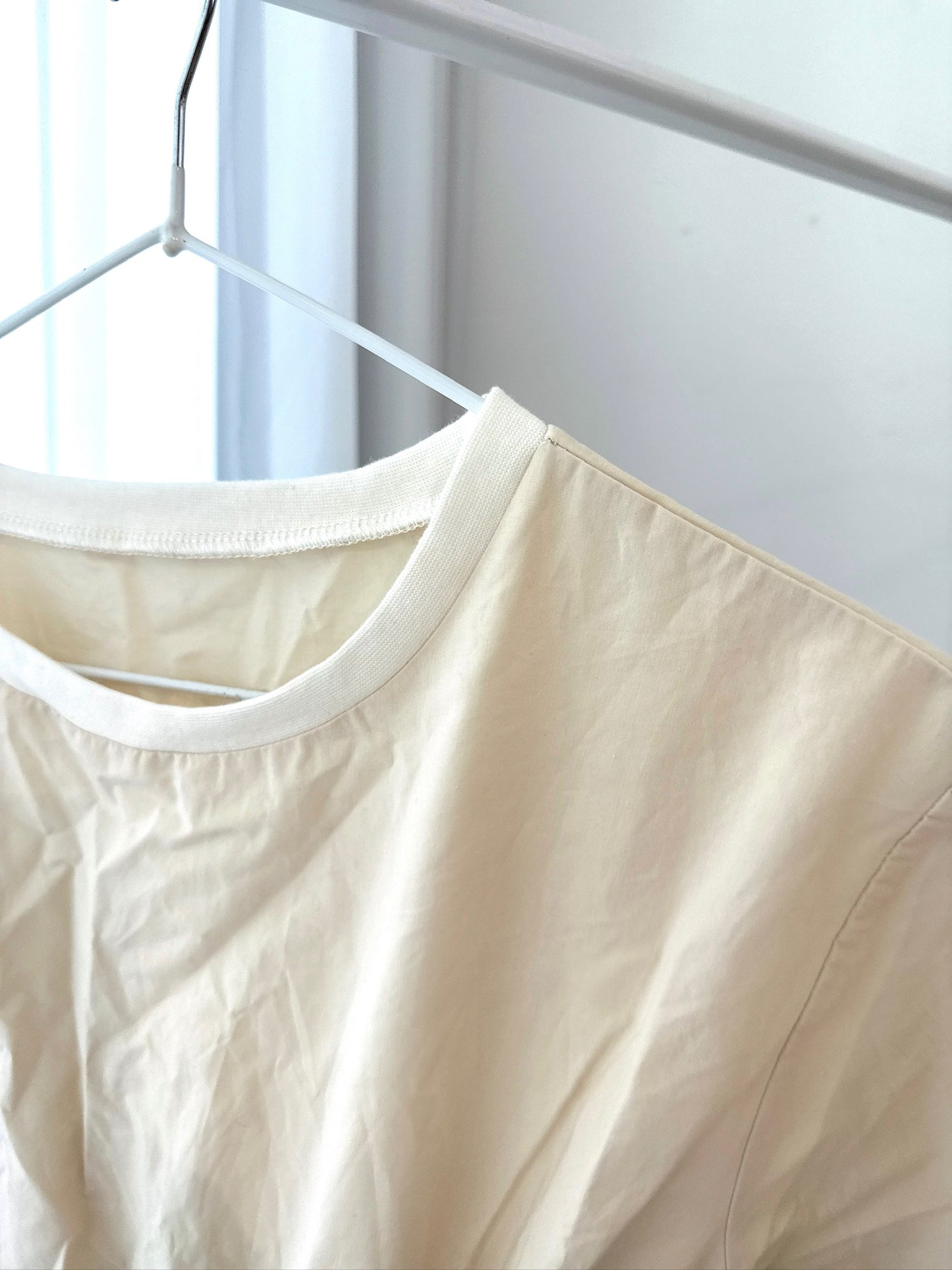 Beige Short-Sleeve Dress