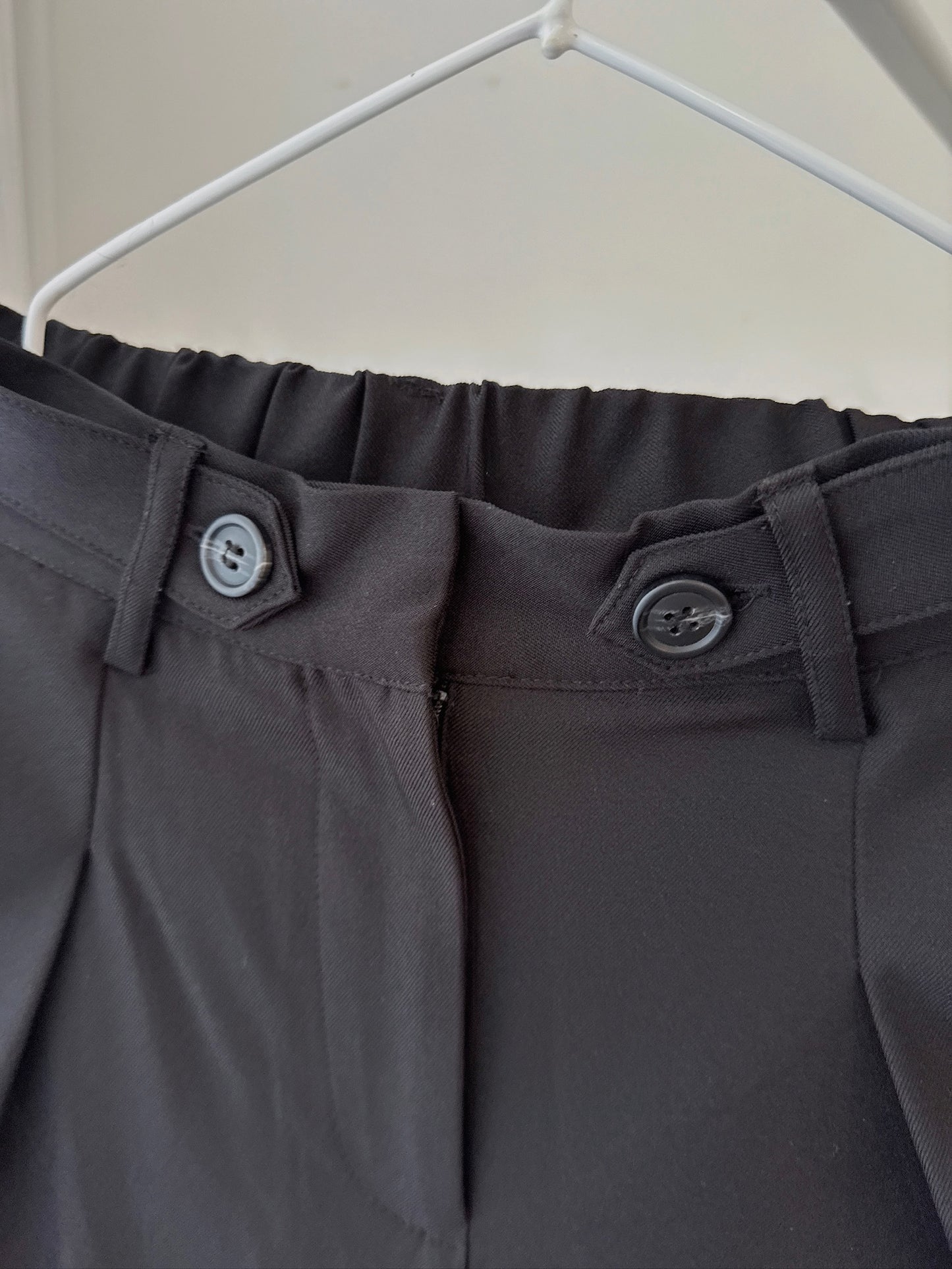 Black Double-Button Slacks