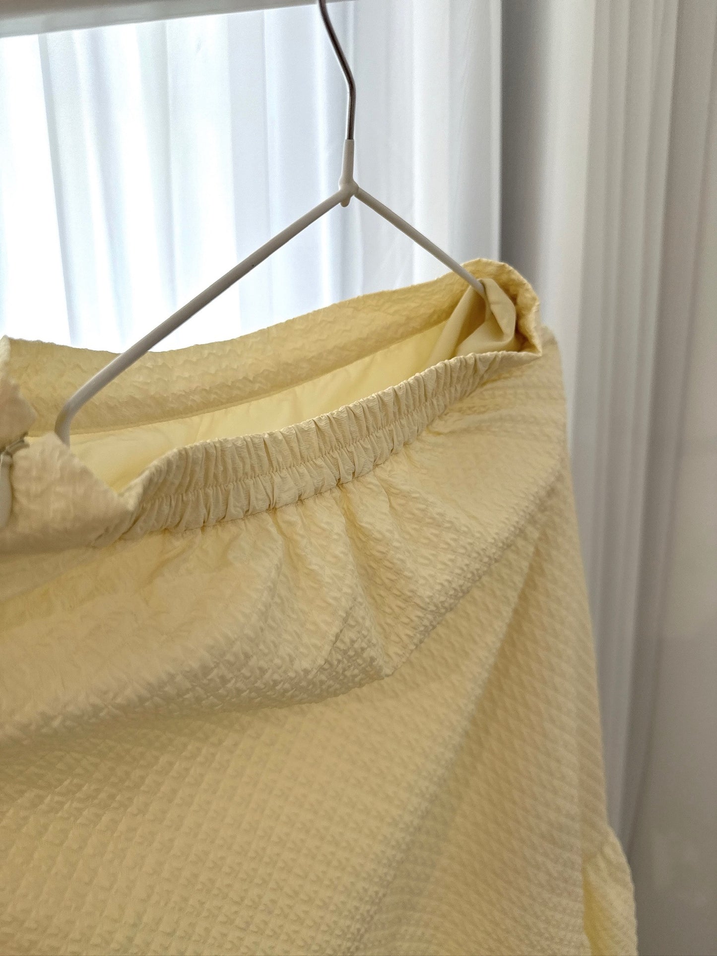 Textured Flared Skirt – Ivory Cream