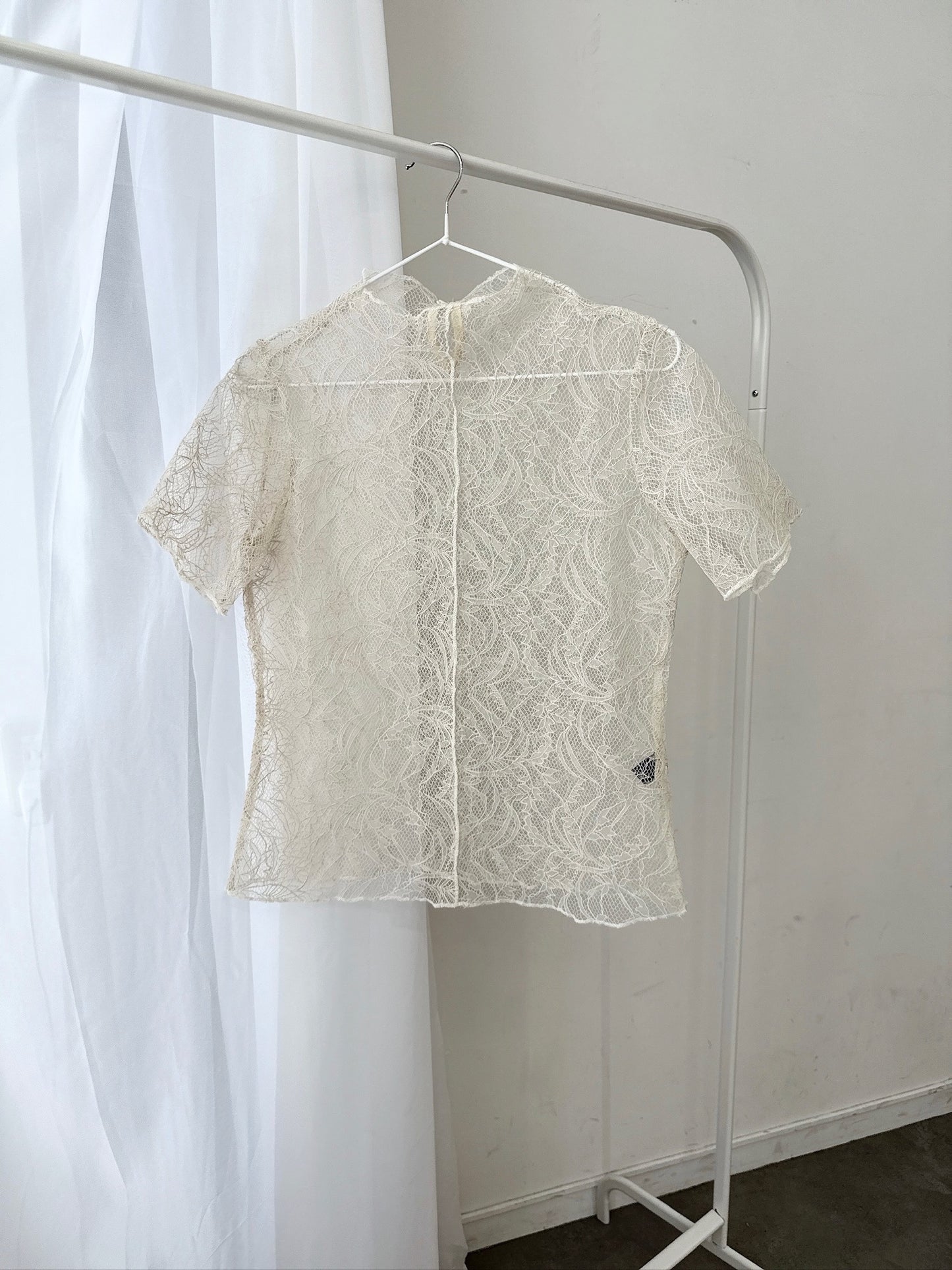 Lace Sheer Top – Floral See-Through Long Sleeve