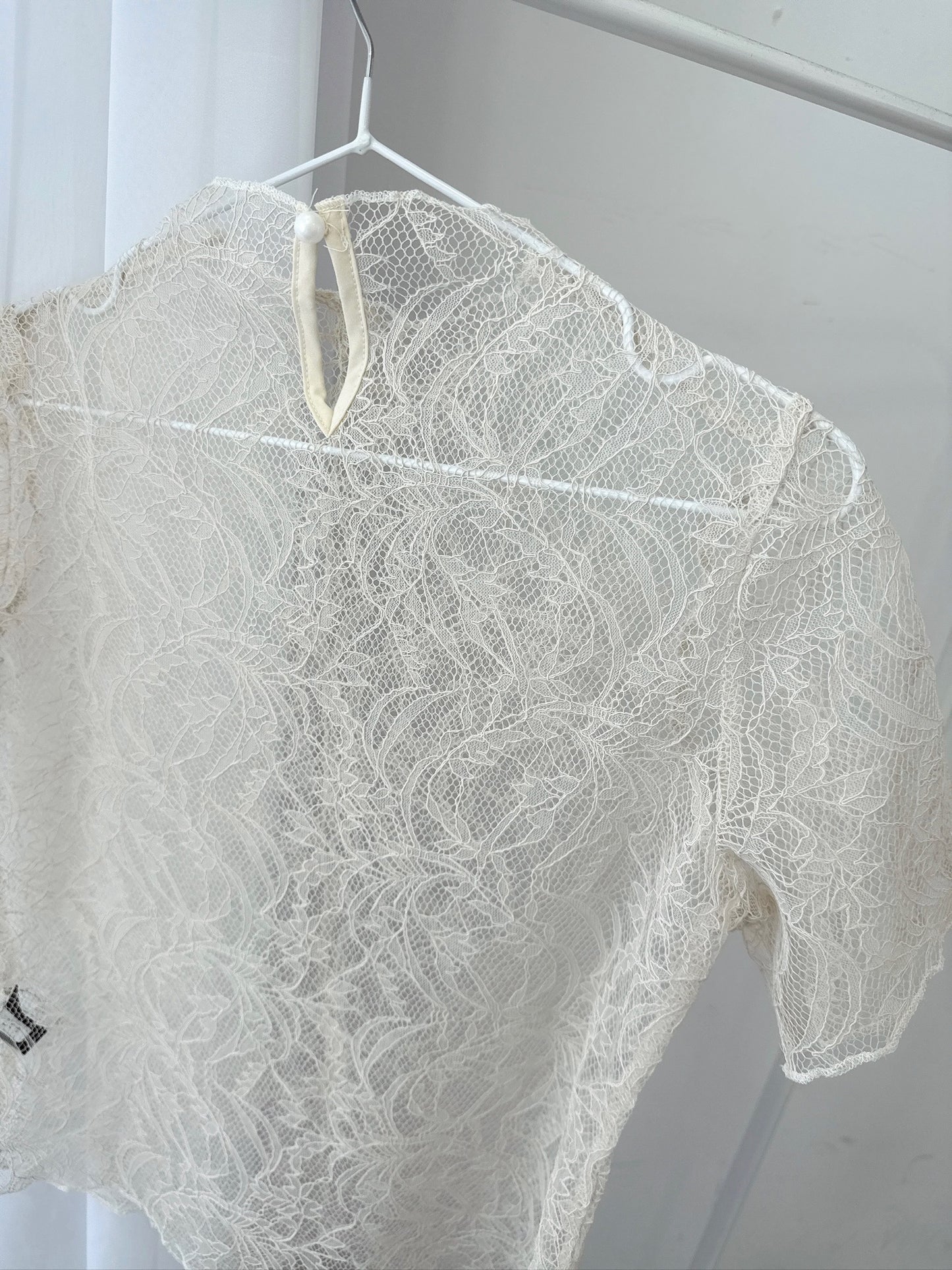 Lace Sheer Top – Floral See-Through Long Sleeve