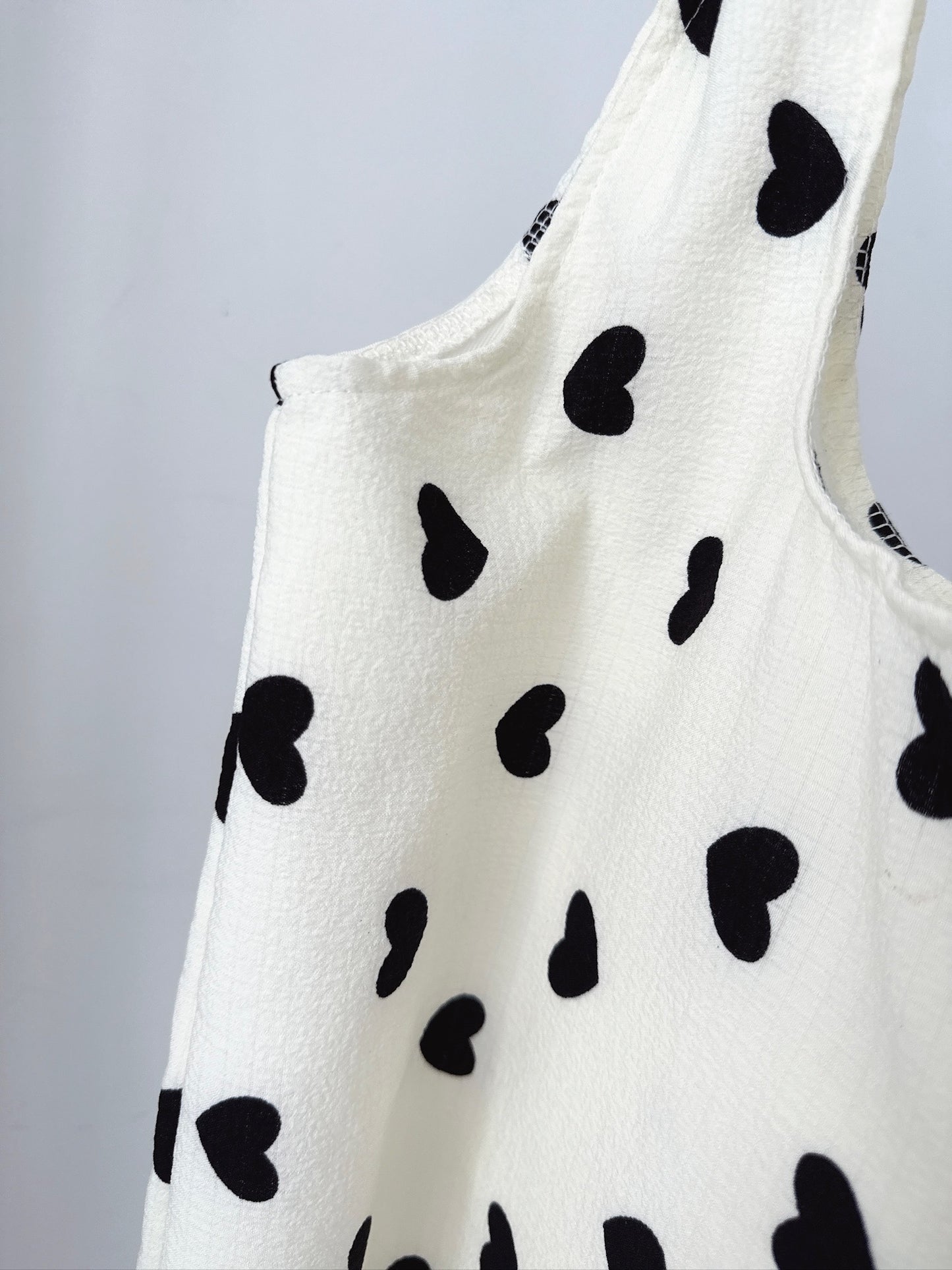 Heart Dot Eco Tote – Ivory & Black