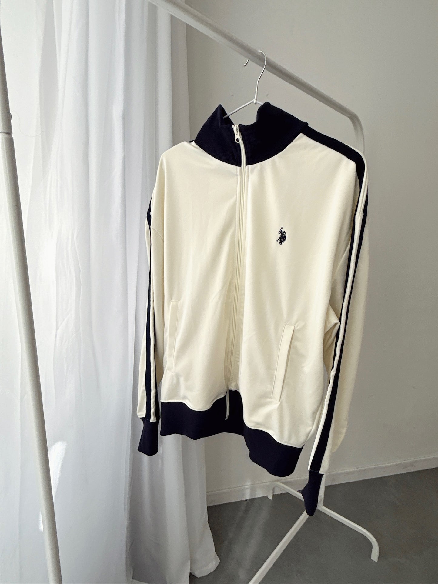 POLO Logo Two-Tone Zip-Up Jacket