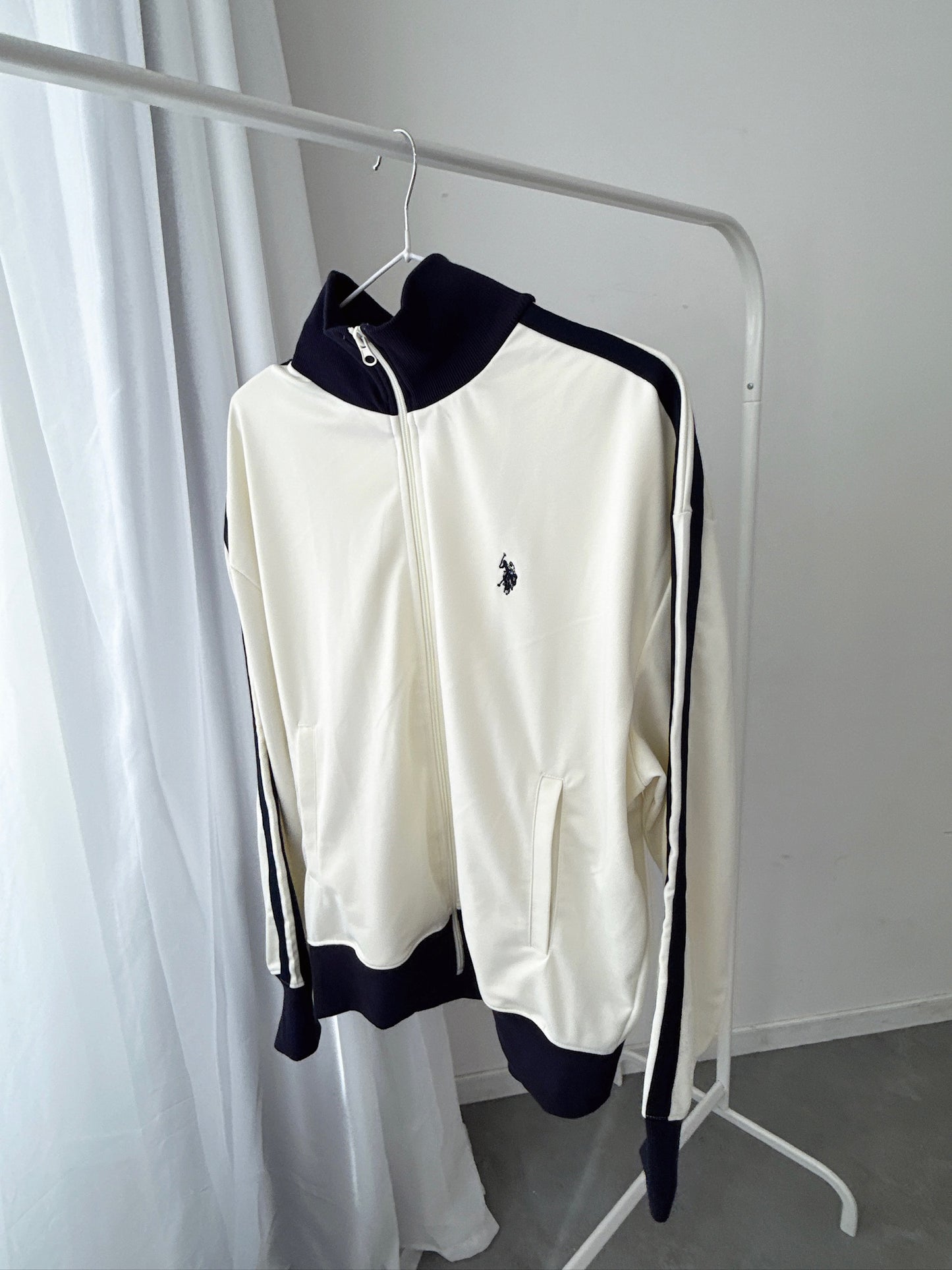POLO Logo Two-Tone Zip-Up Jacket