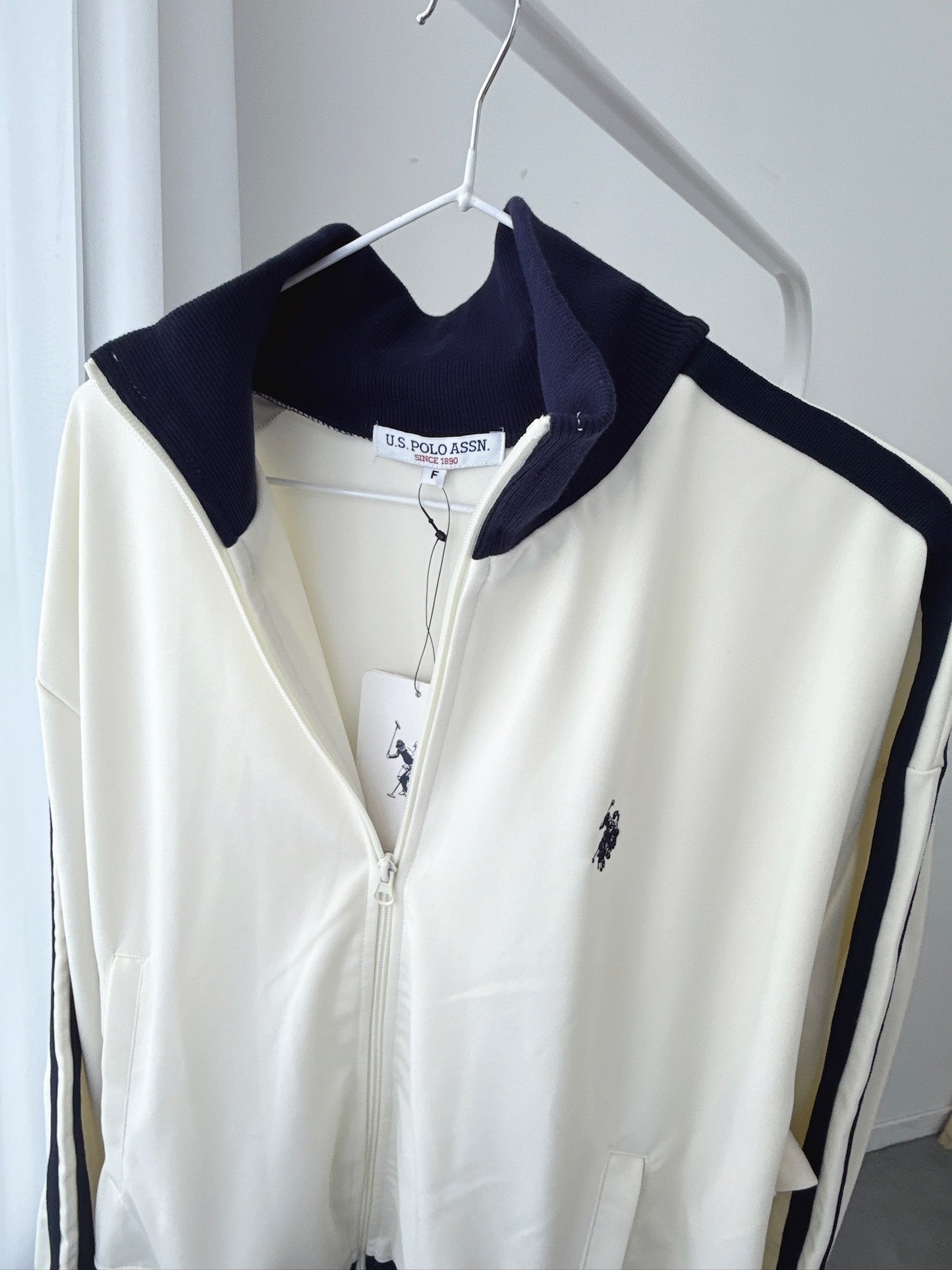 POLO Logo Two-Tone Zip-Up Jacket