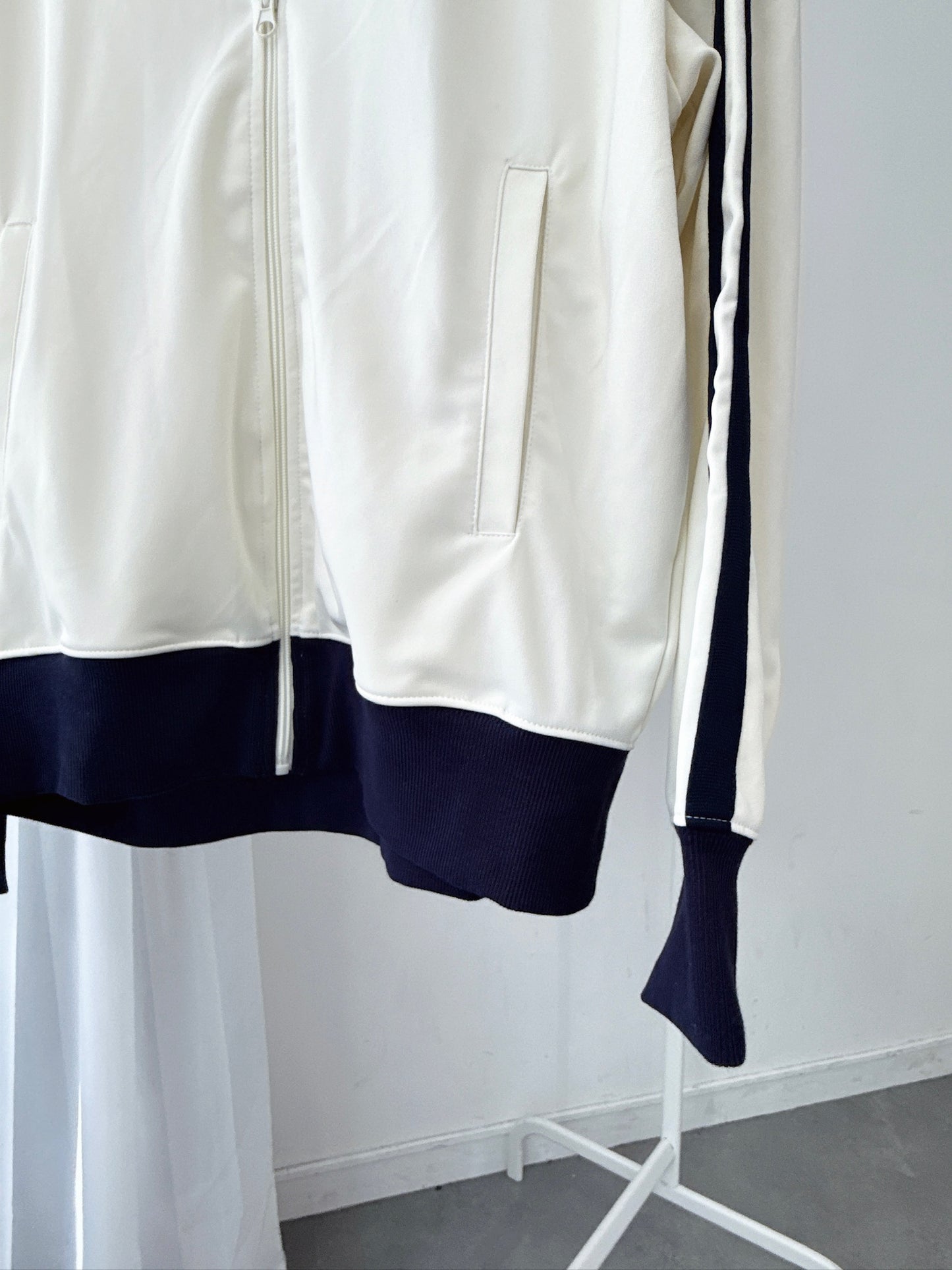 POLO Logo Two-Tone Zip-Up Jacket