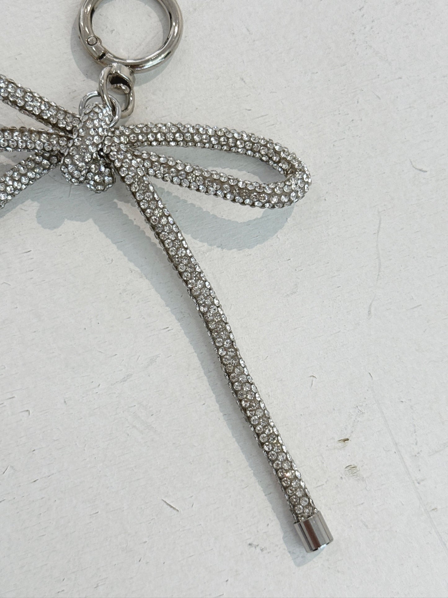 Silver Ribbon Keychain – Chic Accent Charm