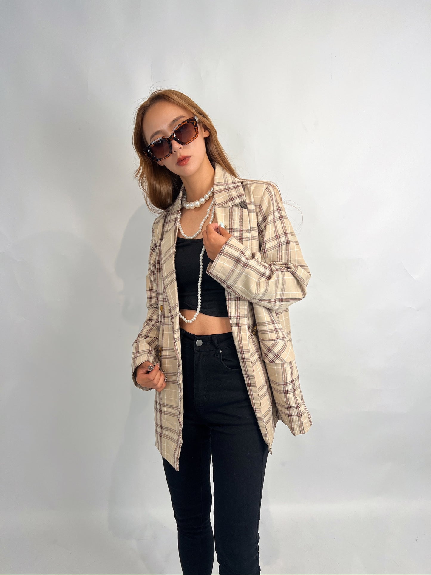 Plaid Tailored Jacket