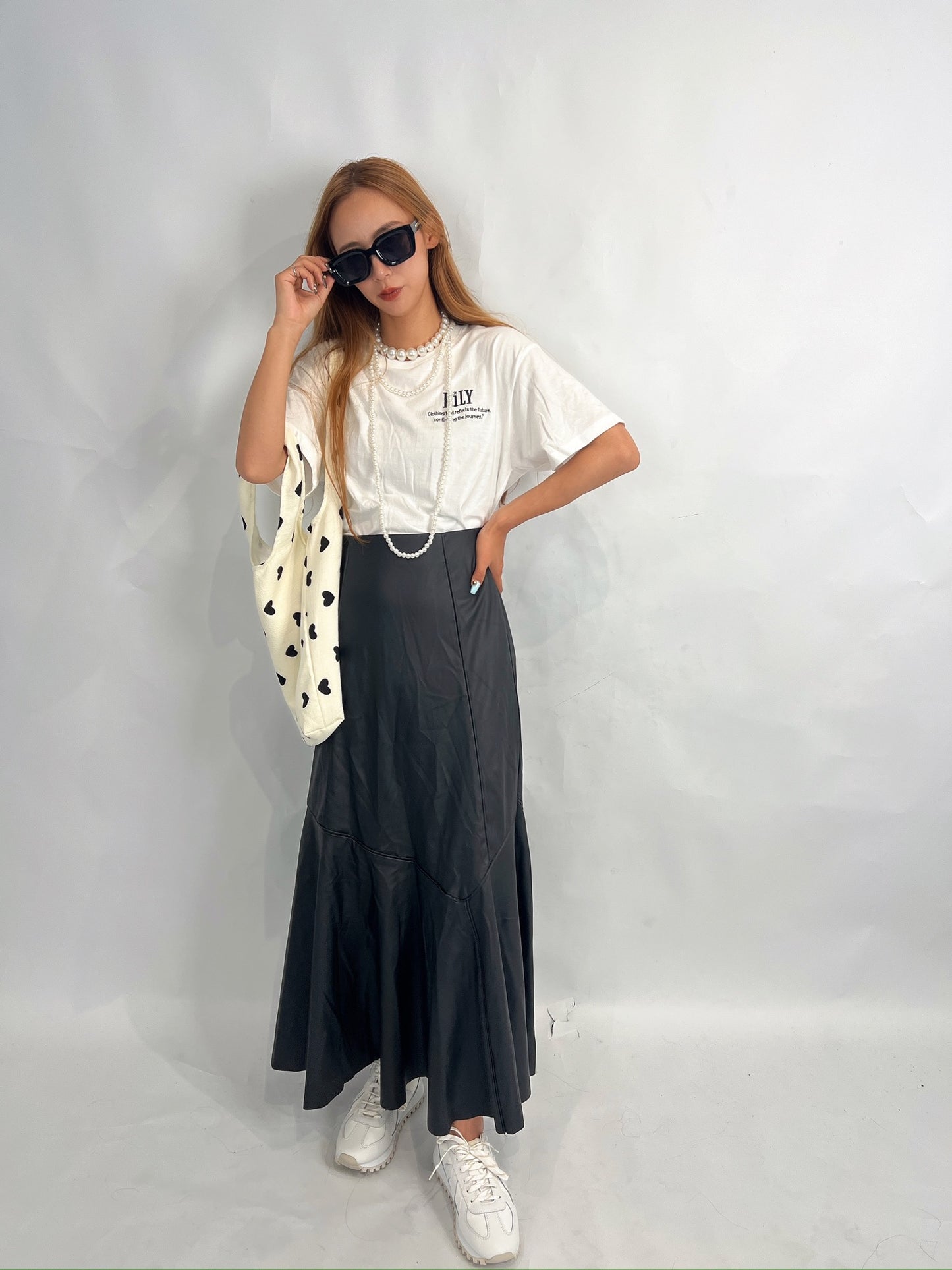 Heart Dot Eco Tote – Ivory & Black