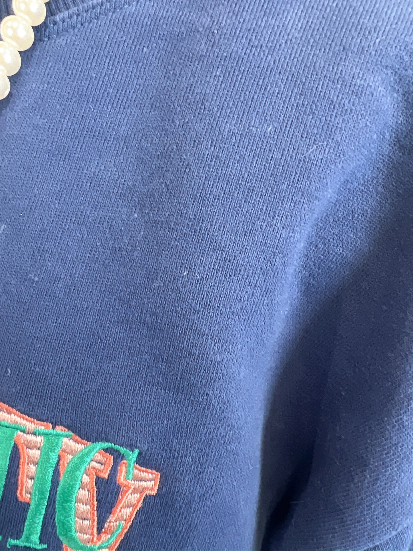 Navy Graphic Logo Sweatshirt – Oversized Fit