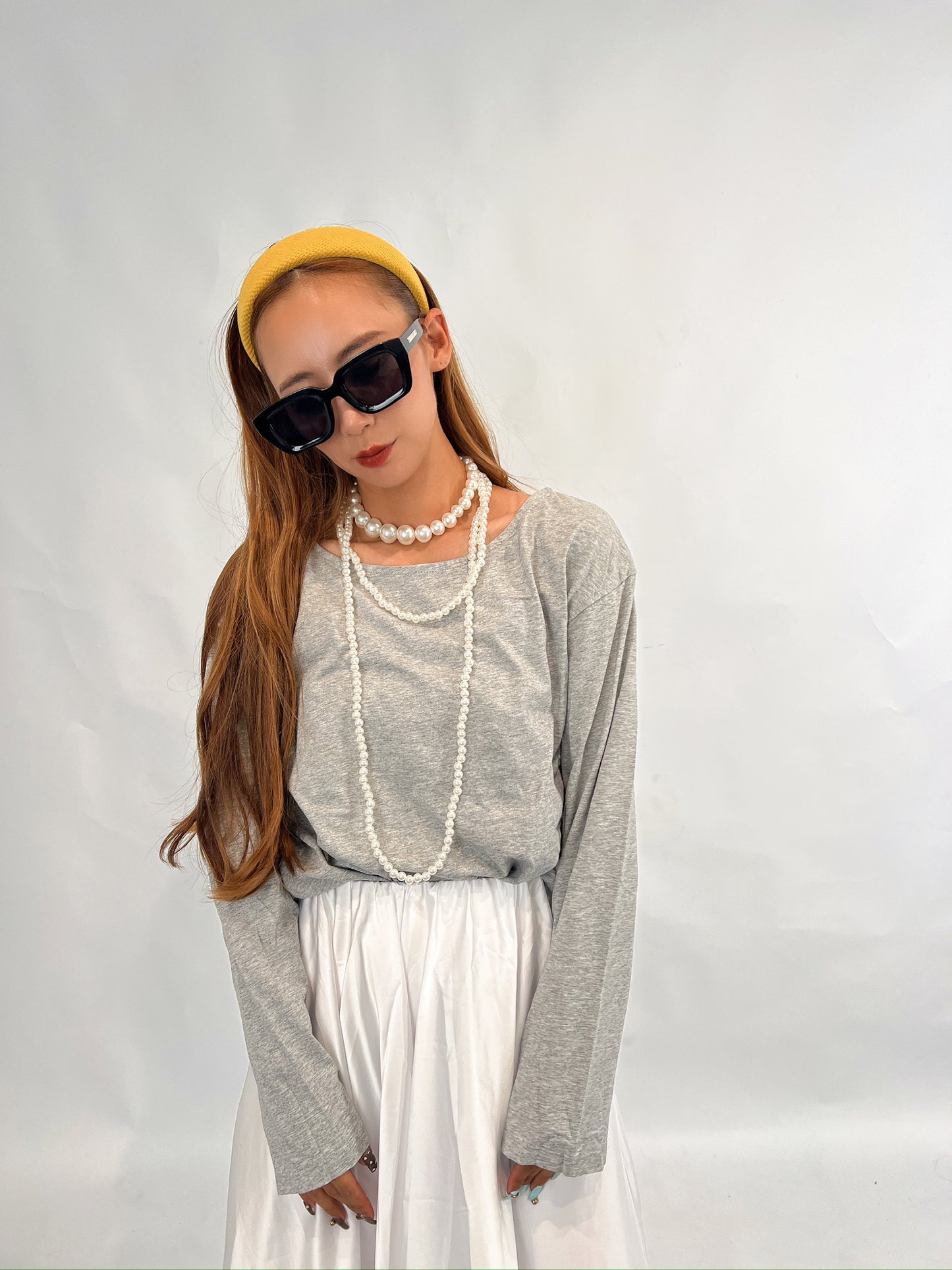 Grey Long-Sleeve Top