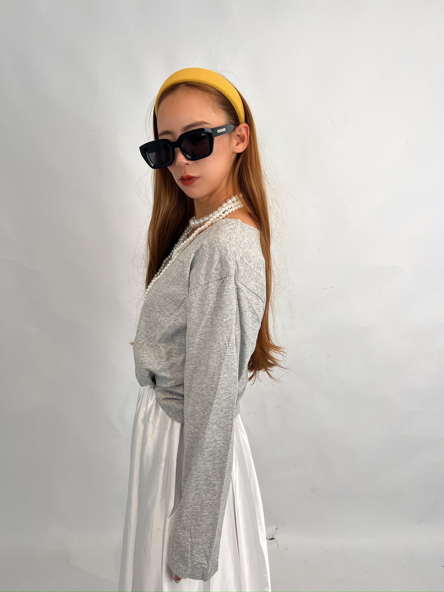 Grey Long-Sleeve Top