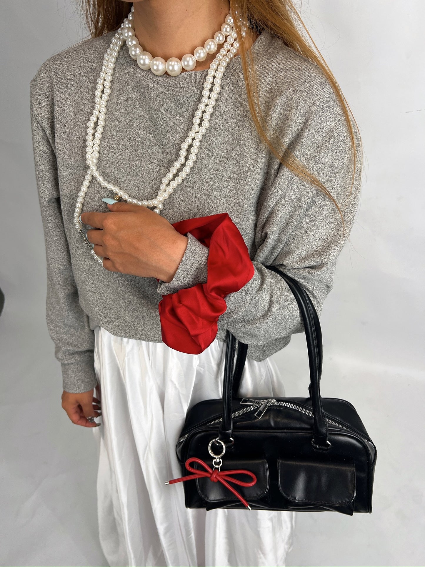 Red Ribbon Keychain – Cute Charm Accessory