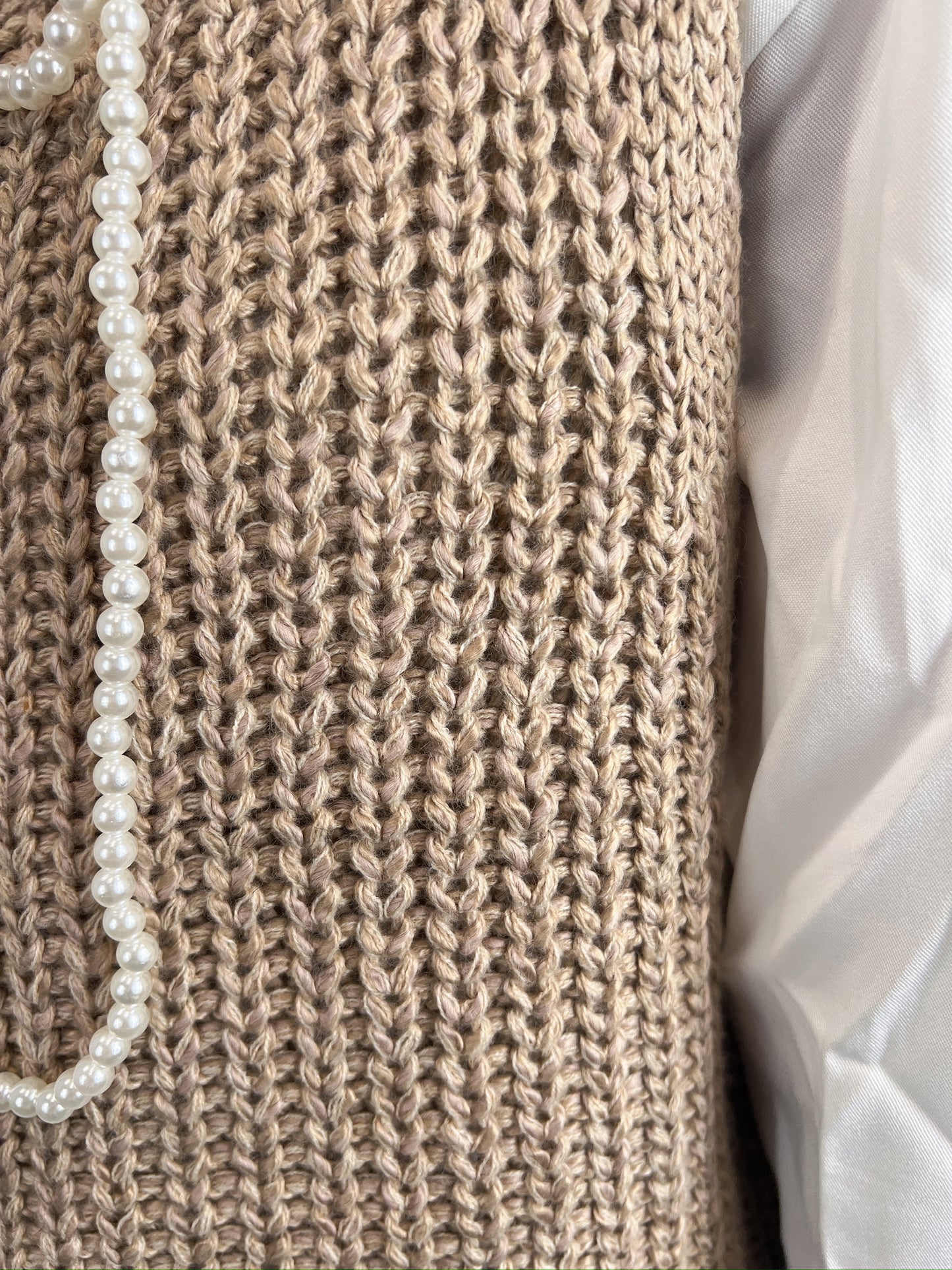 Beige Knit Vest