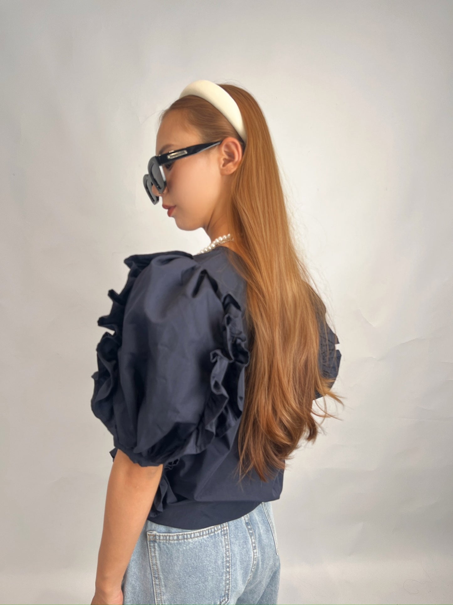 White Puff Headband