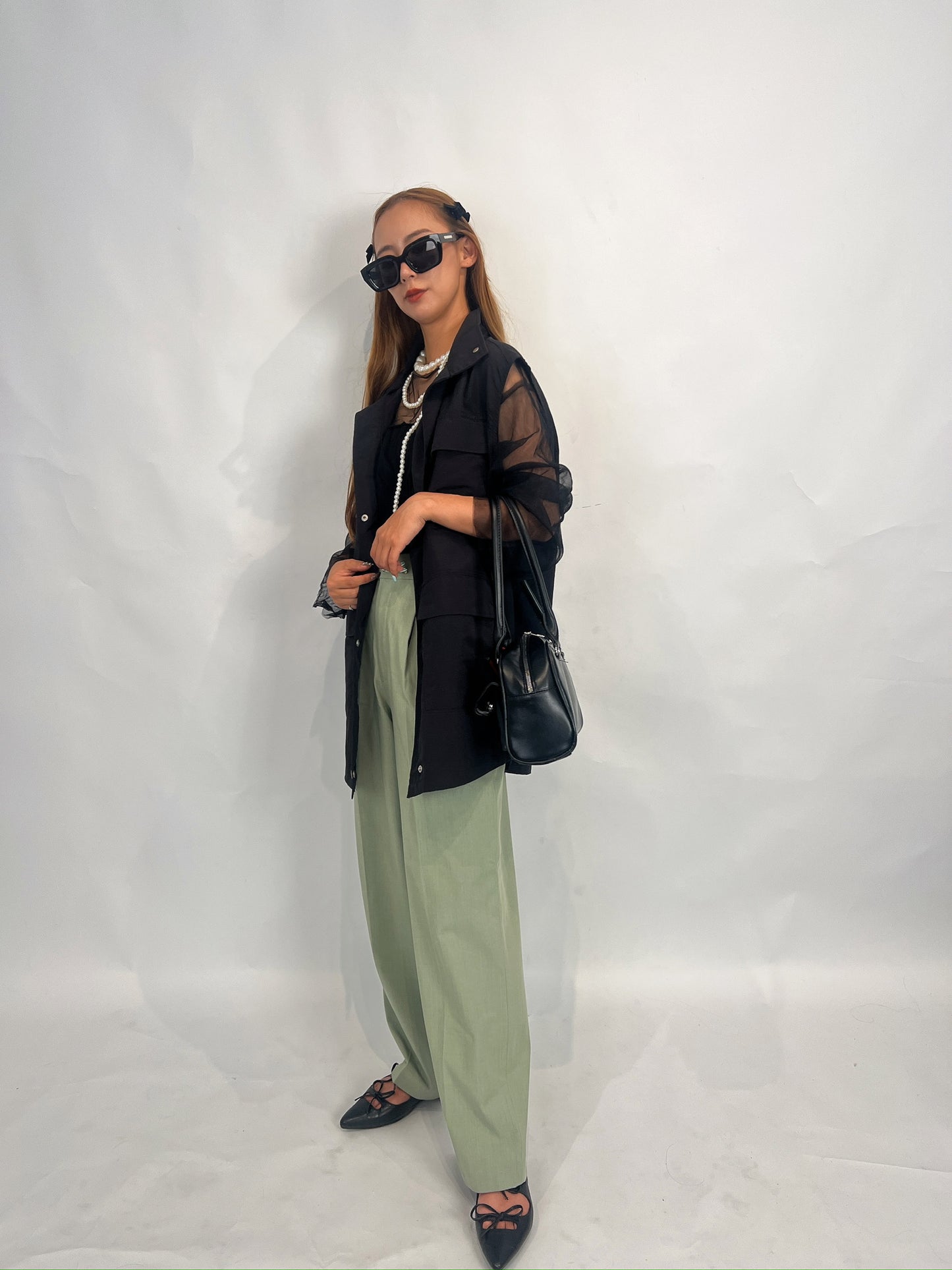 Green Tailored Slacks