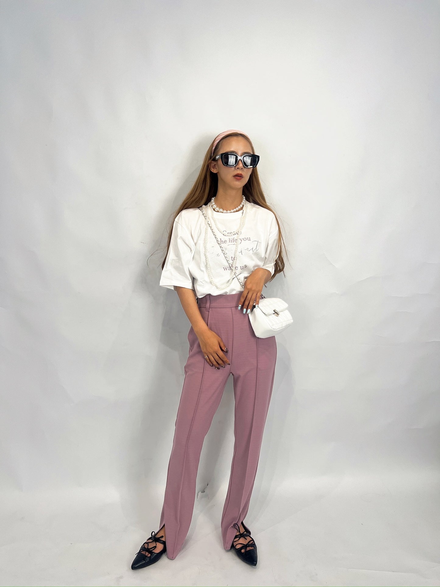 Dusty Pink Tailored Slacks