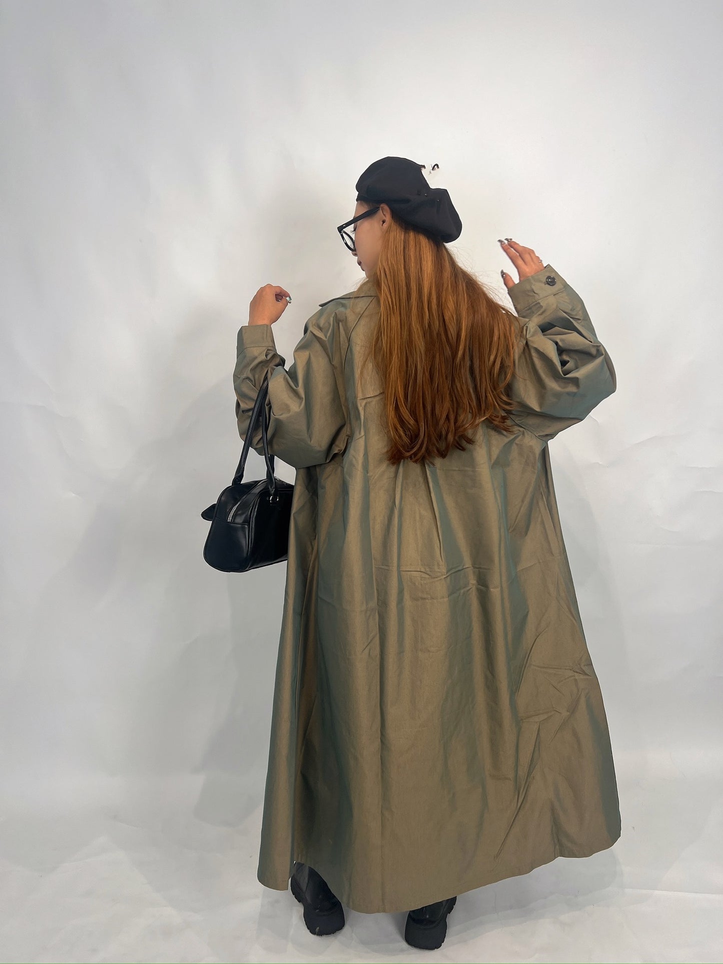 Khaki Oversized Trench Coat