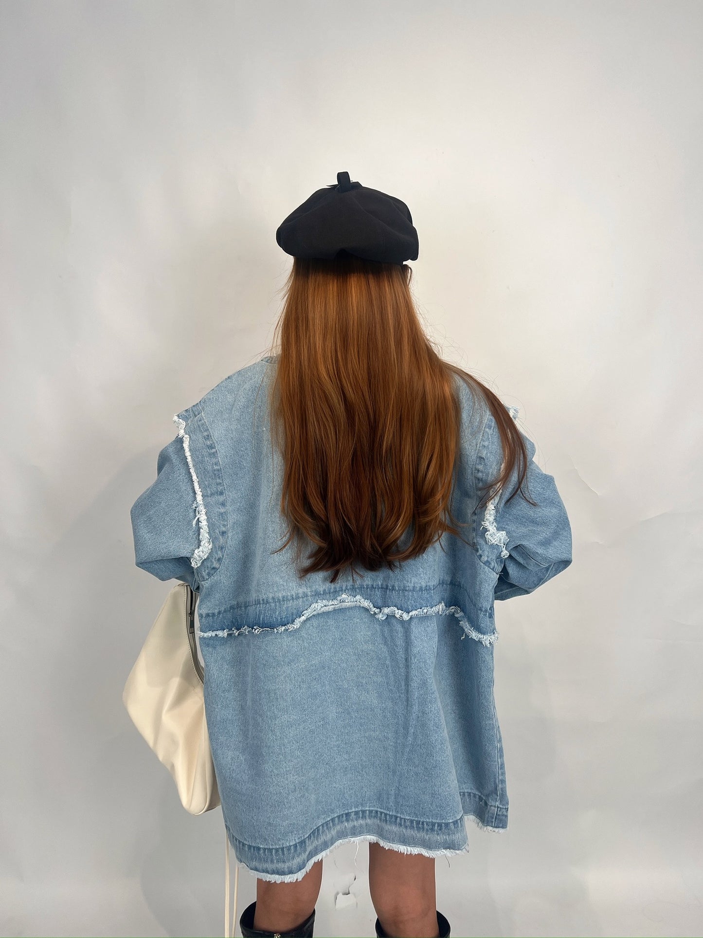 Frayed Light Denim Jacket