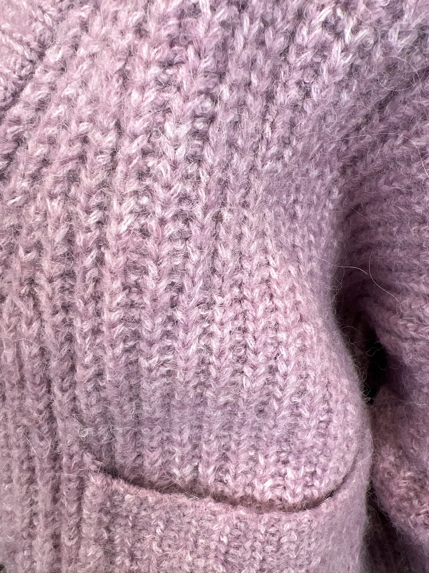Oversized Pink Crochet Cardigan