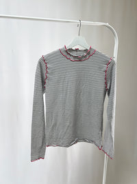 (5月)25030Playful Line Frill Tops