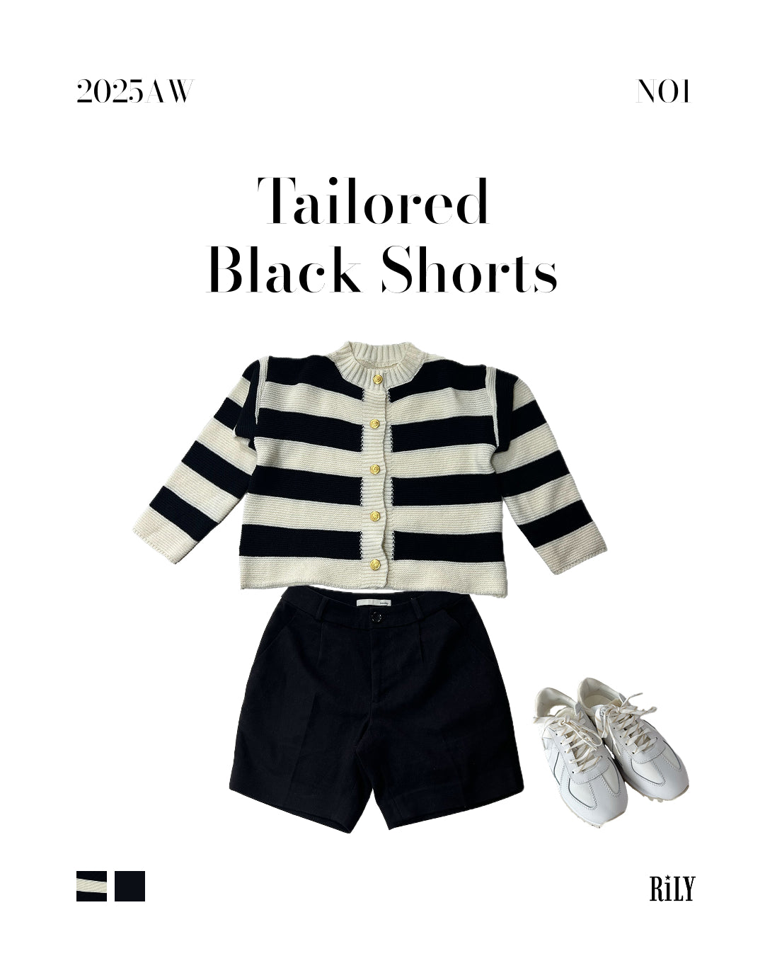 250122Tailored Black Shorts