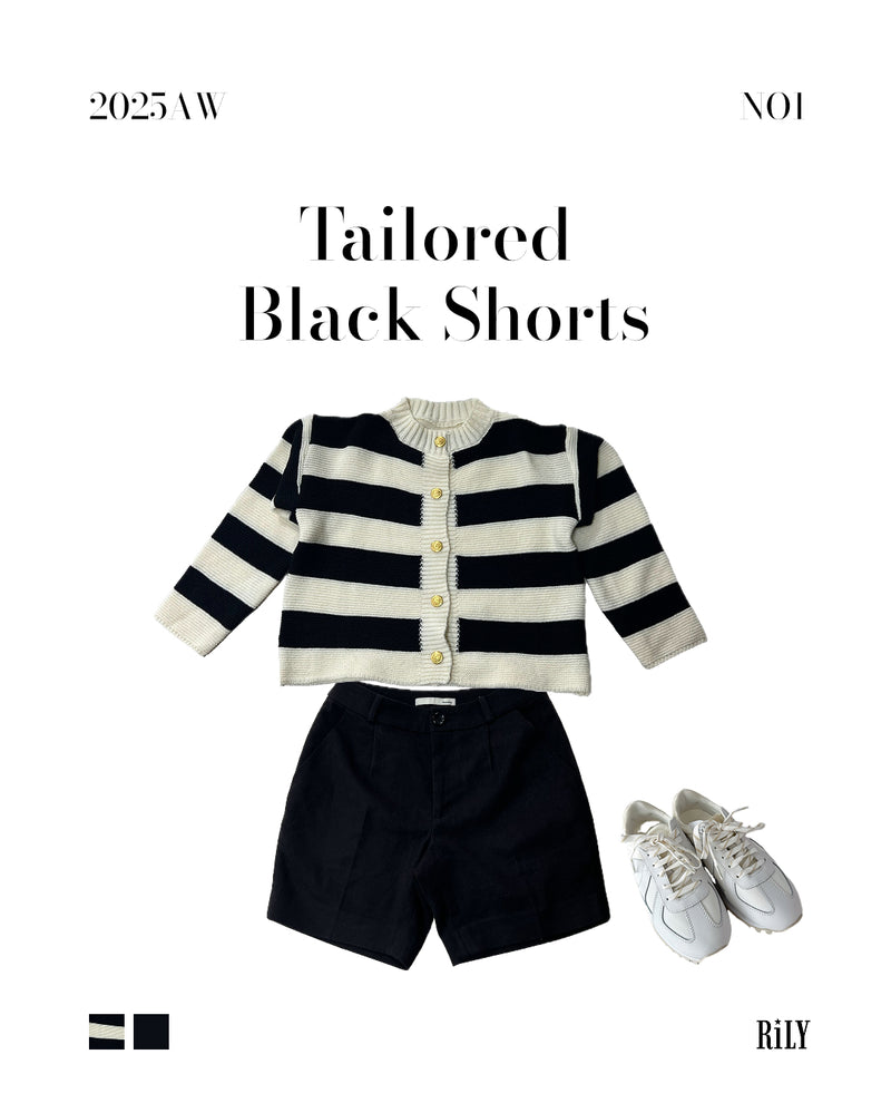 250122Tailored Black Shorts