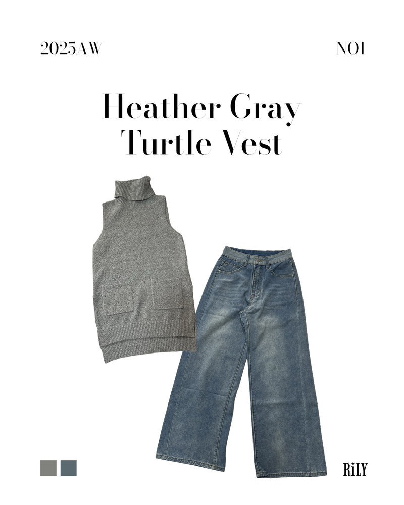 25065Heather Gray Turtle Vest
