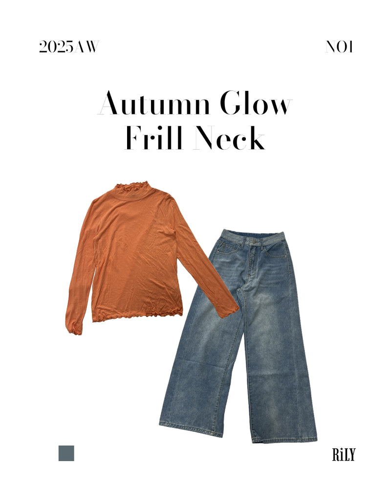 25032Autumn Glow Frill Neck