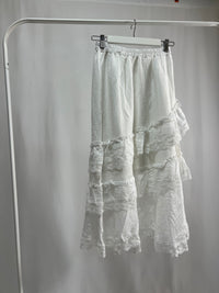 25000011White Lace Skirt – Midi Length