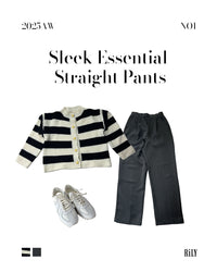 250126Sleek Essential Straight Pants