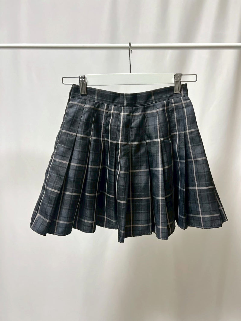 6-21チェックプリーツミニスカート