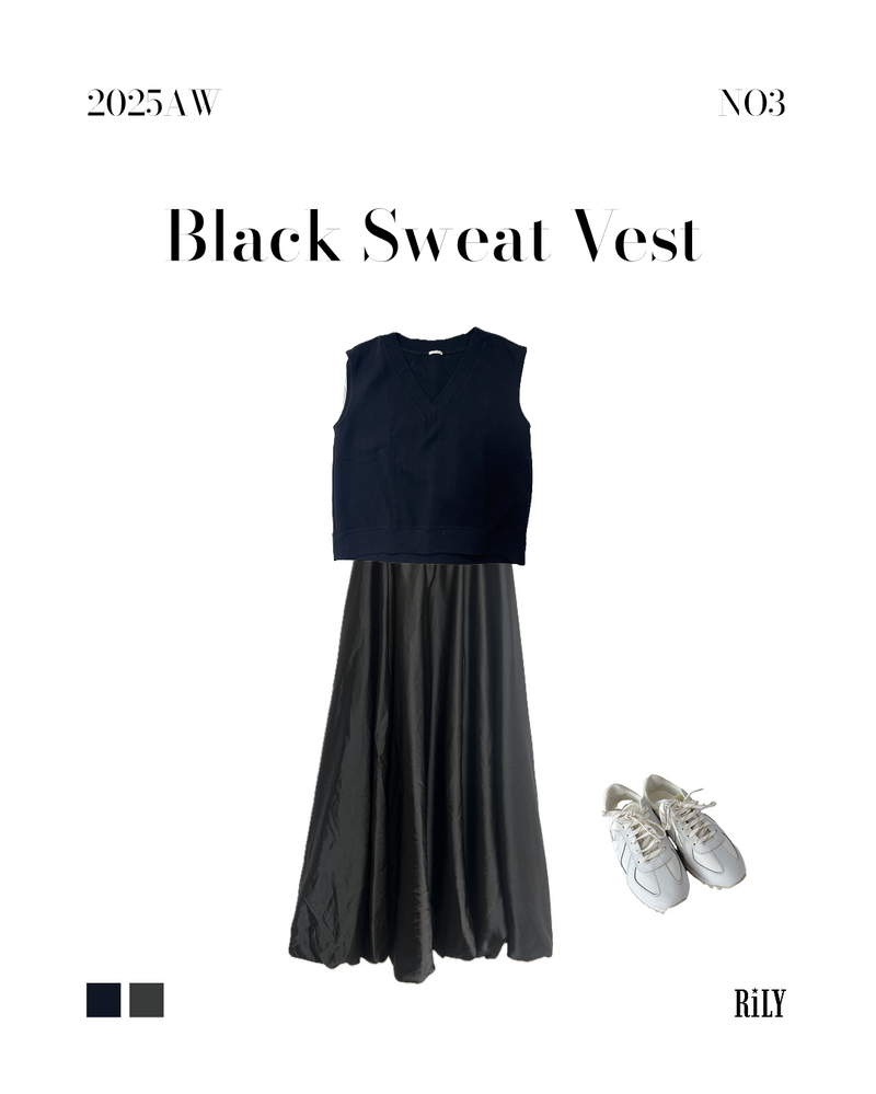 25053Black Sweat Vest