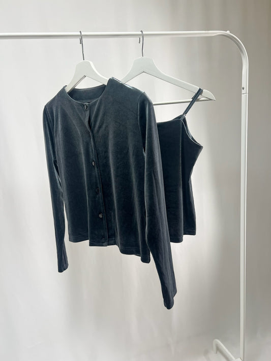 25044Velour Ensemble Knit Set
