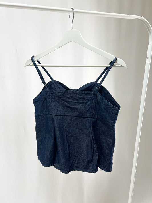 25039Denim Bustier Top