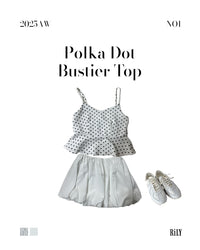 25040Polka Dot Bustier Top