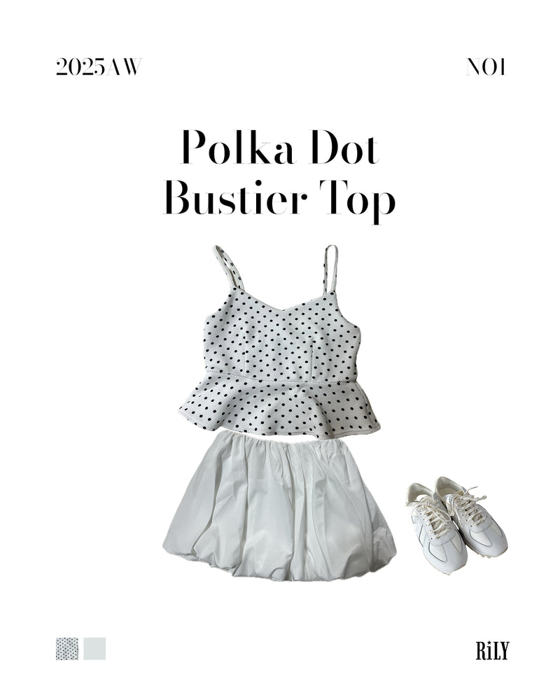 25040Polka Dot Bustier Top