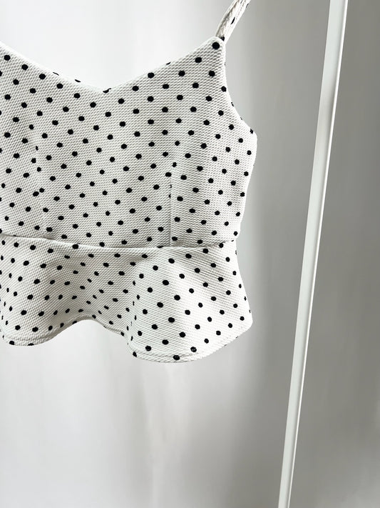 25040Polka Dot Bustier Top