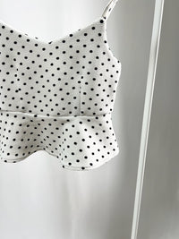 25040Polka Dot Bustier Top