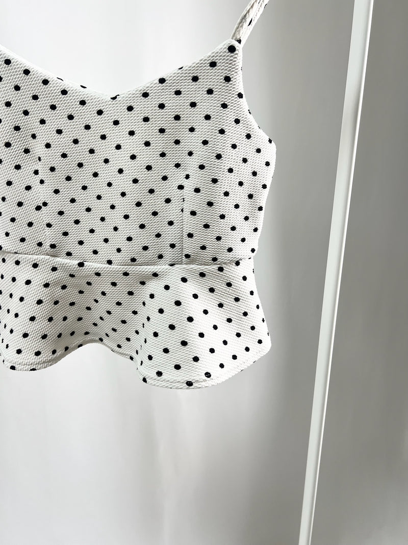 25040Polka Dot Bustier Top