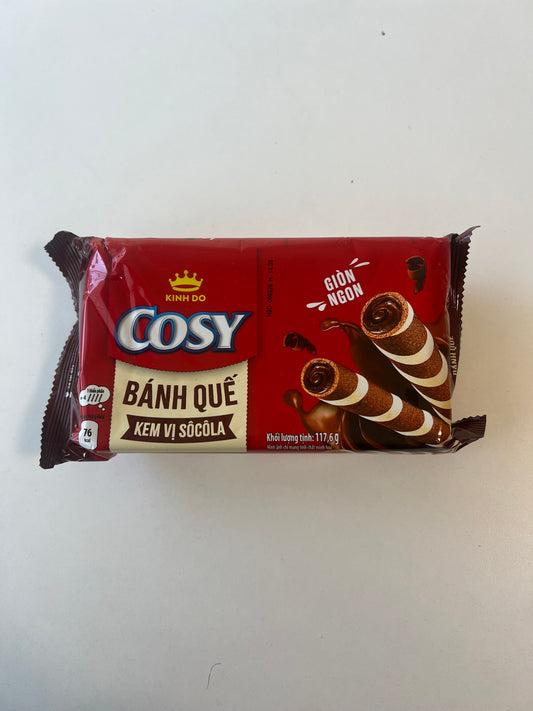 COSY Bánh Quế – Kem vị Sôcôla  コージー　チョコクリーム　ロールクッキー）